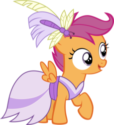 Size: 3314x3611 | Tagged: safe, artist:rainihorn, scootaloo, g4, make new friends but keep discord, clothes, dress, female, gala dress, high res, solo