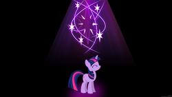 Size: 1920x1080 | Tagged: safe, artist:drfatalchunk, artist:mralienbrony, twilight sparkle, g4, black background, female, simple background, solo, vector, wallpaper