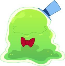 Size: 4804x4829 | Tagged: safe, artist:masem, smooze, slime monster, g4, make new friends but keep discord, .ai available, absurd resolution, ambiguous gender, bowtie, hat, simple background, smiling, solo, top hat, transparent background, vector, wavy mouth