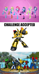 Size: 1280x2400 | Tagged: safe, edit, edited screencap, screencap, applejack, fluttershy, pinkie pie, rainbow dash, rarity, twilight sparkle, equestria girls, g4, my little pony equestria girls, boots, bumblebee (transformers), challenge accepted, clash of hasbro's titans, dancing, fixit, grimlock, helping twilight win the crown, high heel boots, humane five, humane six, optimus prime, shoes, sideswipe, stomping, strongarm, transformers, transformers adventure, transformers robots in disguise (2015), twilight sparkle (alicorn)