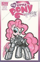 Size: 1024x1601 | Tagged: safe, artist:ponygoddess, pinkie pie, g4, armor, female, mass effect, solo, traditional art
