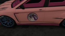 Size: 960x536 | Tagged: safe, screencap, nightmare moon, g4, crew emblem, grand theft auto, karuma