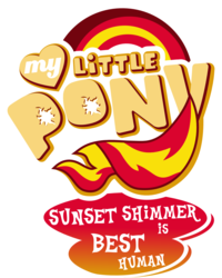 Size: 1399x1753 | Tagged: safe, artist:mit-boy, edit, sunset shimmer, equestria girls, g4, my little pony equestria girls: rainbow rocks, best human, logo, logo edit, my little pony logo, simple background, tail, transparent background, vector