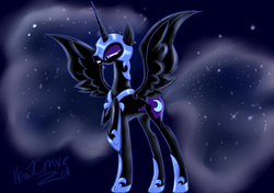 Size: 2000x1405 | Tagged: safe, artist:neatomixie, nightmare moon, g4, female, solo