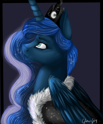 Size: 1000x1200 | Tagged: safe, artist:gloriajoy, princess luna, g4, cape, clothes, female, portrait, solo