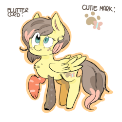 Size: 1024x1024 | Tagged: dead source, safe, artist:waackery, oc, oc only, oc:cacophony, hybrid, interspecies offspring, offspring, parent:discord, parent:fluttershy, parents:discoshy, solo