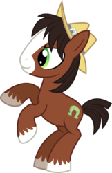 Size: 2521x3879 | Tagged: safe, artist:cheezedoodle96, trouble shoes, earth pony, pony, appleoosa's most wanted, g4, .svg available, >:), cute, high res, little trouble shoes, male, rearing, simple background, solo, svg, transparent background, troublebetes, unshorn fetlocks, vector, younger