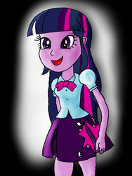 Size: 500x666 | Tagged: safe, artist:raricane, twilight sparkle, equestria girls, g4, female, solo