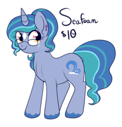 Size: 484x507 | Tagged: safe, artist:lulubell, oc, oc only, oc:seafoam, adoptable, freckles, glasses, piercing, simple background, solo, transparent background