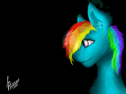 Size: 872x654 | Tagged: safe, artist:stirren, rainbow dash, g4, animated, crying, female, simple background, solo