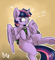 Size: 917x1000 | Tagged: safe, artist:poisindoodles, twilight sparkle, alicorn, pony, g4, belly button, caffeine, chest fluff, dialogue, energy drink, female, mare, solo, twilight snapple, twilight sparkle (alicorn), underhoof