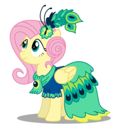 Size: 1000x1076 | Tagged: safe, artist:dragonchaser123, fluttershy, pegasus, pony, g4, make new friends but keep discord, clothes, dress, female, gala dress, simple background, solo, transparent background, vector