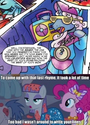 Size: 536x739 | Tagged: safe, idw, maud pie, orion, pinkie pie, serena, shooting star (character), star swirl the bearded, fiendship is magic #3, g4, make new friends but keep discord, my little pony: fiendship is magic, spoiler:comic, image macro, maud burns, meme, wild n' out