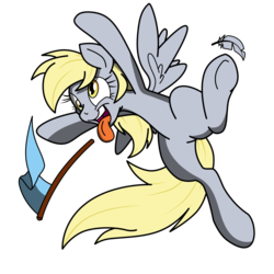 Size: 2000x2000 | Tagged: safe, artist:dfectivedvice, artist:pananovich, derpy hooves, pegasus, pony, g4, feather, female, flag, high res, mare, simple background, solo, tongue out, transparent background, underhoof