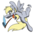 Size: 2000x2000 | Tagged: safe, artist:dfectivedvice, artist:pananovich, derpy hooves, pegasus, pony, g4, feather, female, flag, high res, mare, simple background, solo, tongue out, transparent background, underhoof