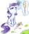 Size: 774x927 | Tagged: safe, artist:mcponyponypony, rarity, g4, make new friends but keep discord, brush, female, magic, makeup, mirror, smoozed, solo, telekinesis