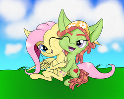 Size: 1280x1024 | Tagged: safe, artist:arcuswind, fluttershy, tree hugger, g4, make new friends but keep discord