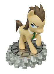 Size: 592x802 | Tagged: safe, artist:diamondselecttoys, doctor whooves, time turner, pony, g4, clock, figure, gears, male, merchandise, piggy bank, solo, stallion