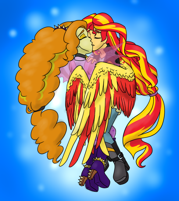 Адажио это. Адажио и Сансет 18. Sunset Shimmer x Adagio Dazzle. Sunset Shimmer Wings. Адажио крыльями.