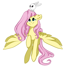 Size: 727x815 | Tagged: safe, artist:littlegirl999, angel bunny, fluttershy, g4, female, simple background, solo, transparent background