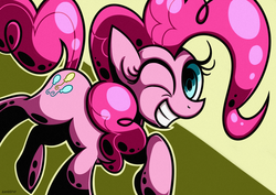 Size: 1754x1240 | Tagged: safe, artist:rambopvp, pinkie pie, g4, female, lighting, smiling, solo, wink