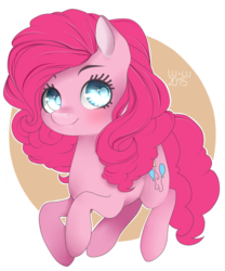 Size: 1024x1229 | Tagged: safe, artist:sofilut, pinkie pie, earth pony, pony, g4, blushing, female, mare, smiling, solo