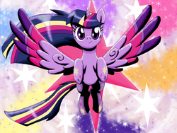 Size: 1024x768 | Tagged: safe, artist:ferrokiva, twilight sparkle, alicorn, pony, g4, female, mare, rainbow power, twilight sparkle (alicorn)