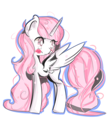 Size: 3638x4193 | Tagged: safe, artist:xsidera, princess celestia, g4, blushing, cewestia, female, filly, solo, spread wings