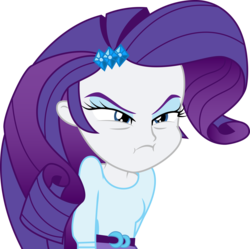 Size: 6360x6338 | Tagged: dead source, safe, artist:owlisun, rarity, equestria girls, g4, my little pony equestria girls: rainbow rocks, absurd resolution, angry, faic, female, pouting, simple background, solo, transparent background, vector