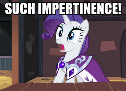 Size: 695x500 | Tagged: safe, screencap, princess platinum, rarity, g4, image macro, meme, shakespearean insults