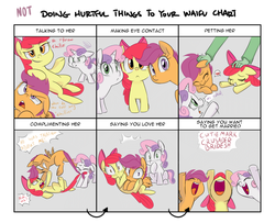 Size: 1600x1300 | Tagged: safe, artist:adequality, artist:jessy, edit, apple bloom, scootaloo, sweetie belle, oc, oc:anon, earth pony, human, pegasus, pony, unicorn, g4, :<, :t, angry, apple bloom's bow, blank flank, bow, cute, cutie mark crusaders, dialogue, doing loving things, eyes closed, female, filly, floppy ears, foal, frown, glare, grin, gritted teeth, hair bow, head pat, heart, looking at each other, looking at someone, looking at you, lying down, meme, on back, open mouth, pat, petting, polygamy, prone, smiling, speech bubble, spread wings, talking, this will end in jail time, waifu chart, wide eyes, wings