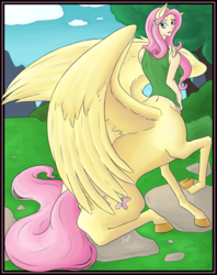 Size: 713x900 | Tagged: safe, artist:sepisnake, fluttershy, centaur, g4, centaurshy, female, pegataur, solo