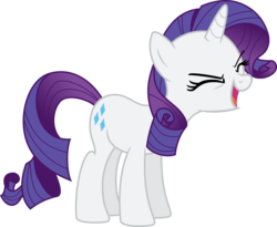 Size: 8009x6578 | Tagged: safe, artist:emedina13, rarity, pony, unicorn, g4, sonic rainboom (episode), absurd resolution, cheering, darling, eyes closed, female, flutteryay, mare, open mouth, simple background, solo, transparent background, vector, yay