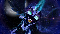 Size: 2560x1440 | Tagged: safe, artist:vicse, nightmare moon, g4, fangs, female, solo, this will end in tears and/or death