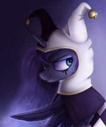 Size: 720x860 | Tagged: dead source, safe, artist:annielith, princess luna, g4, female, jester, solo