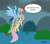 Size: 1000x885 | Tagged: safe, artist:empyu, fluttershy, rainbow dash, pegasus, pony, g4, carrying, duo, flood, flying, rain