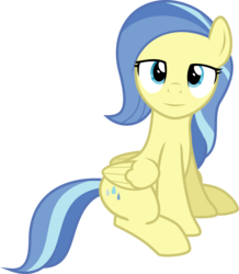 Size: 3644x4175 | Tagged: safe, artist:ispincharles, sunshower, pegasus, pony, g4, tanks for the memories, background pony, female, mare, simple background, sitting, smiling, solo, transparent background, vector, when she smiles