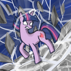 Size: 2000x2000 | Tagged: safe, artist:rainbowgambler, twilight sparkle, g4, female, glowing eyes, high res, magic, solo