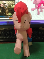 Size: 979x1305 | Tagged: safe, artist:robi, pinkie pie, g4, female, low poly, papercraft, pixiv, solo
