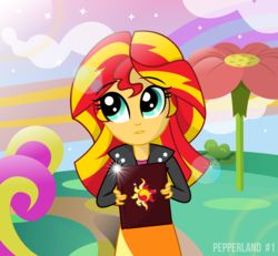 Size: 1024x945 | Tagged: dead source, safe, artist:katequantum, sunset shimmer, equestria girls, g4, book, cute, female, journey book, lens flare, looking away, shimmerbetes, shy, solo, sparkles