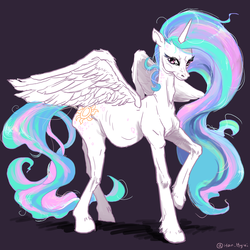 Size: 1300x1300 | Tagged: safe, artist:han_hyui, princess celestia, g4, female, solo