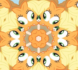 Size: 800x724 | Tagged: safe, screencap, applejack, g4, female, kaleidoscope, mirrored, solo