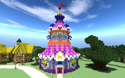 Size: 1920x1200 | Tagged: safe, screencap, g4, brohoof.com, carousel boutique, minecraft, render, tree