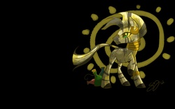 Size: 1280x800 | Tagged: safe, artist:msvc94, artist:probablyfakeblonde, zecora, zebra, g4, bottle, cutie mark, vector, wallpaper