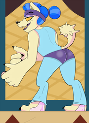 Size: 700x972 | Tagged: safe, artist:klondike, sapphire shores, diamond dog, g4, diamond dogified, female, solo, species swap