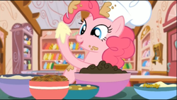 Size: 979x553 | Tagged: safe, screencap, pinkie pie, g4, the lost treasure of griffonstone, food