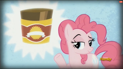 Size: 1024x576 | Tagged: safe, screencap, pinkie pie, pony, g4, the lost treasure of griffonstone, baking powder, commercial, solo