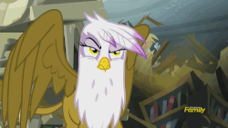 Size: 500x281 | Tagged: safe, screencap, gilda, griffon, g4, the lost treasure of griffonstone, animated, discovery family, discovery family logo, female, solo
