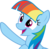 Size: 6137x6000 | Tagged: safe, artist:dasprid, rainbow dash, pegasus, pony, g4, the lost treasure of griffonstone, absurd resolution, alternate hairstyle, cute, female, mane swap, manebow sparkle, mare, open mouth, simple background, smiling, solo, transparent background, vector, wide eyes