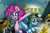 Size: 1350x888 | Tagged: safe, artist:esuka, pinkie pie, rainbow dash, g4, my little pony: friendship is magic, the lost treasure of griffonstone, hard hat, hat, idol of boreas, scone